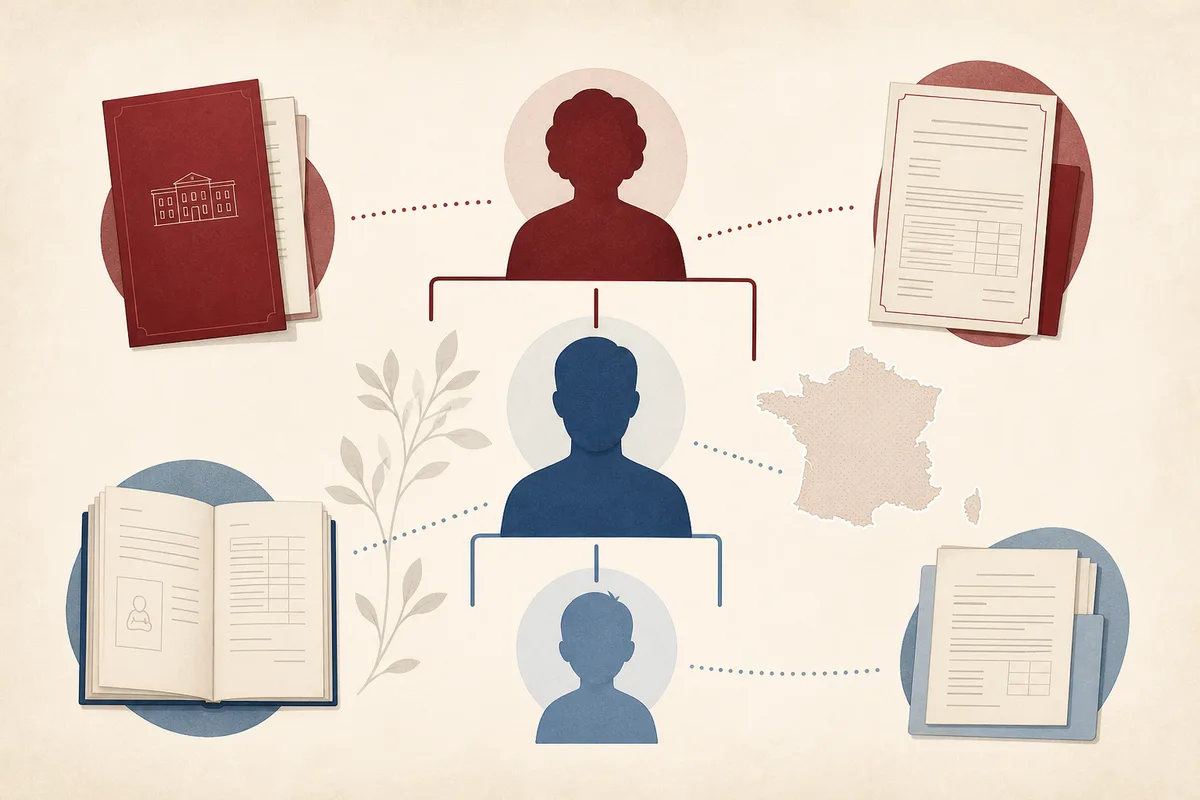 Liens de filiation entre générations et documents d’état civil